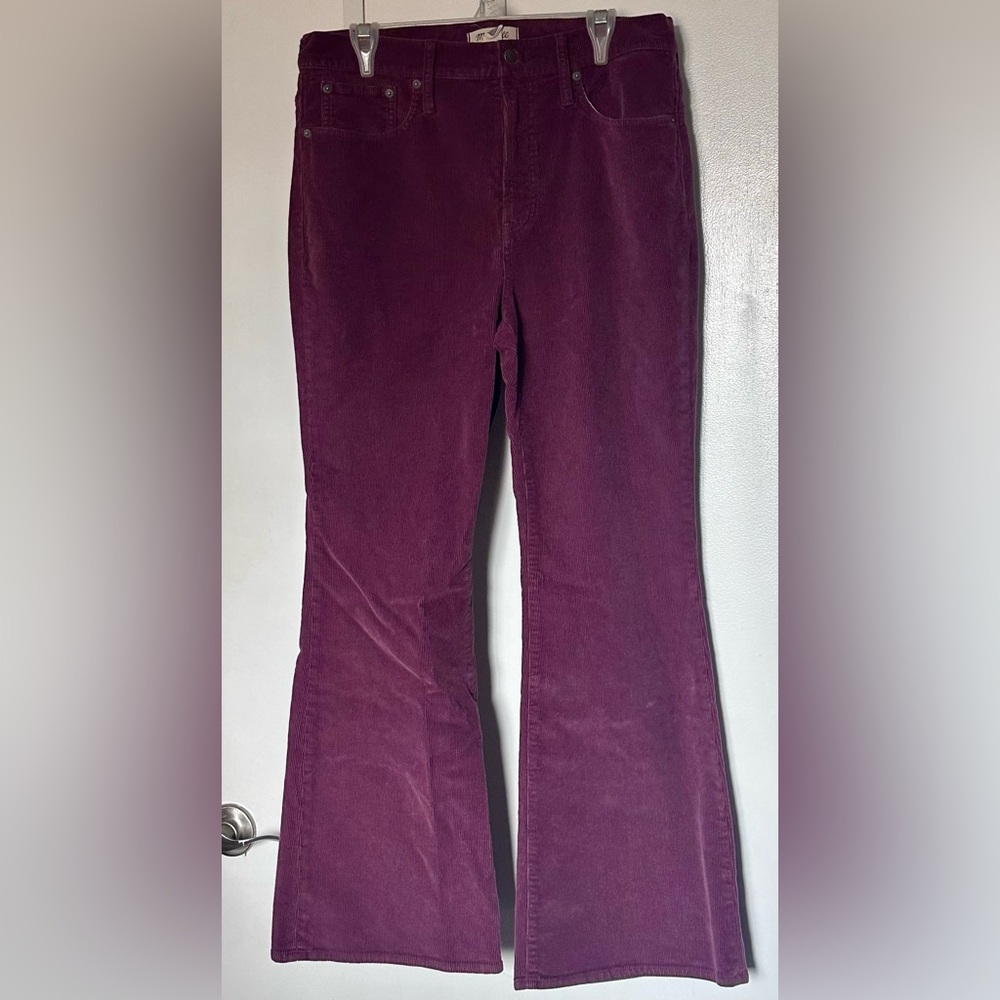 Madewell Plum Corduroy Boot Cut Pants